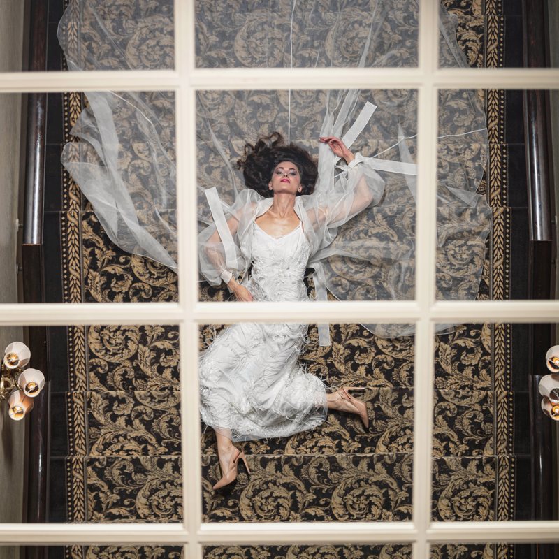 Triin Lellep — aerial view, white tulle